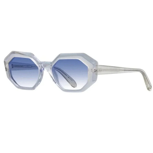 New Garrett Leight Sunglasses Jaqueline Semi Flat Ultra Marine Gradient Luxury - Picture 2 of 13